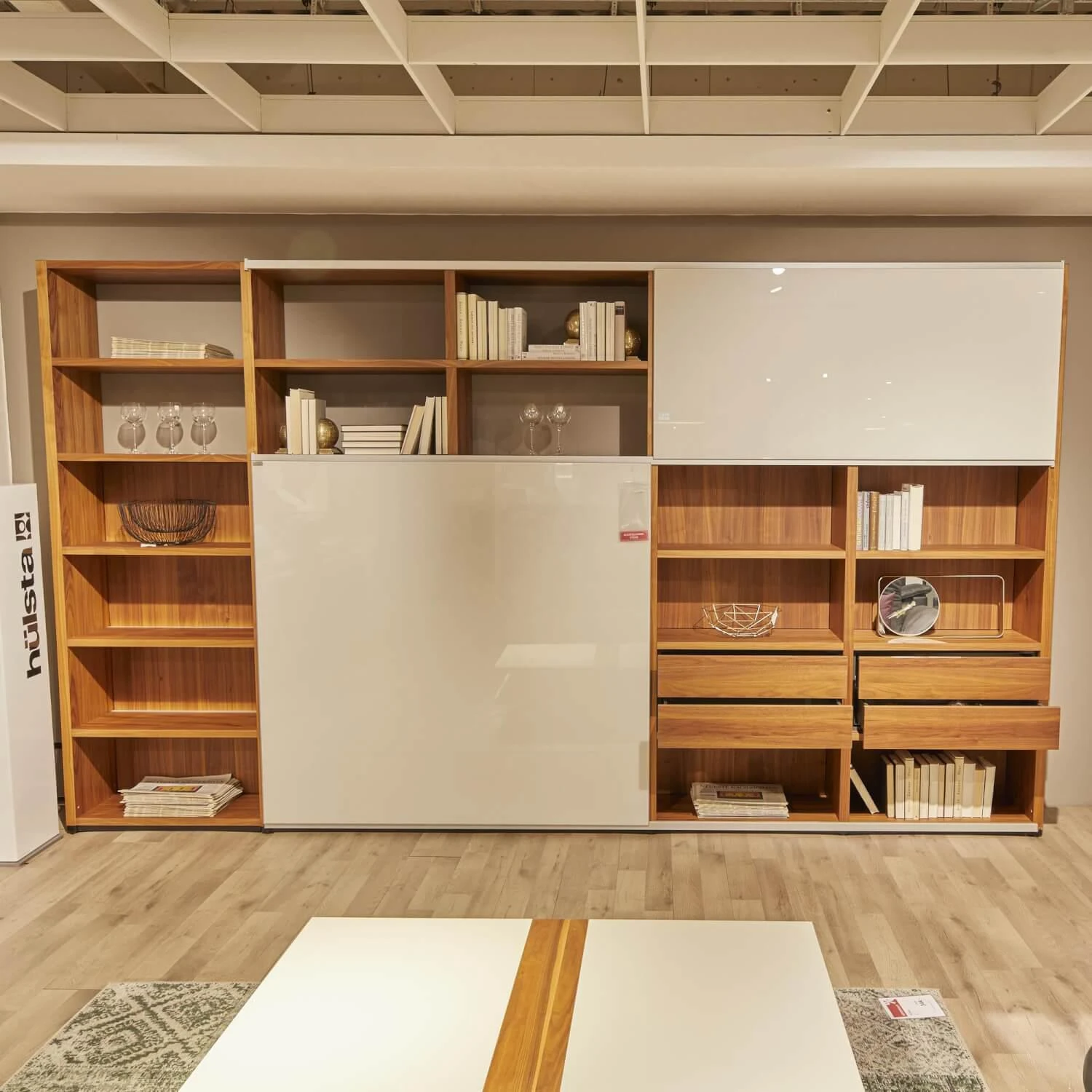 Wohnwand Mega-Design Front Lack Weiß Inklusive LED-Lichtblende Magic-Tronic Und LED-Einbaustrahler 6 Wohnwand Mega-Design Front Lack Weiß Inklusive LED-Lichtblende Magic-Tronic Und LED-Einbaustrahler – Bild 6