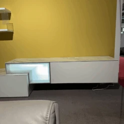 Wohnwand Tetrim Lack Reinweiß Rahmen Silberfarbig Abdeckplatte Keramik Calcatta Weiß Grau Mit Beleuchtung -Hülsta wohnwaende tv lowboards huelsta wohnwand tetrim lack reinweiss rahmen silberfarbig abdeckplatte 9