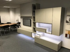 Wohnwand Tetrim Lack Seidengrau Grau Grifflos Mit Beleuchtung -Hülsta wohnwaende tv lowboards huelsta wohnwand tetrim lack seidengrau grau grifflos mit beleuchtung 205 42 2