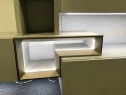 Wohnwand Tetrim Lack Seidengrau Grau Grifflos Mit Beleuchtung -Hülsta wohnwaende tv lowboards huelsta wohnwand tetrim lack seidengrau grau grifflos mit beleuchtung 205 42 5