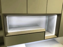 Wohnwand Tetrim Lack Seidengrau Grau Grifflos Mit Beleuchtung -Hülsta wohnwaende tv lowboards huelsta wohnwand tetrim lack seidengrau grau grifflos mit beleuchtung 205 42 7